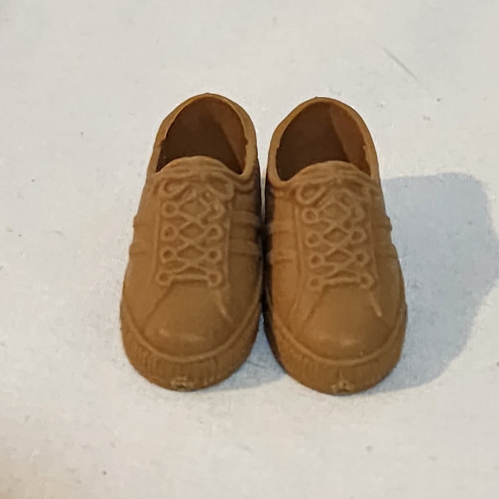 Ken Sneakers Barbie Vintage Taiwan 10 Tan Brown Shoes 1980s Tennis Shoes Lace Up